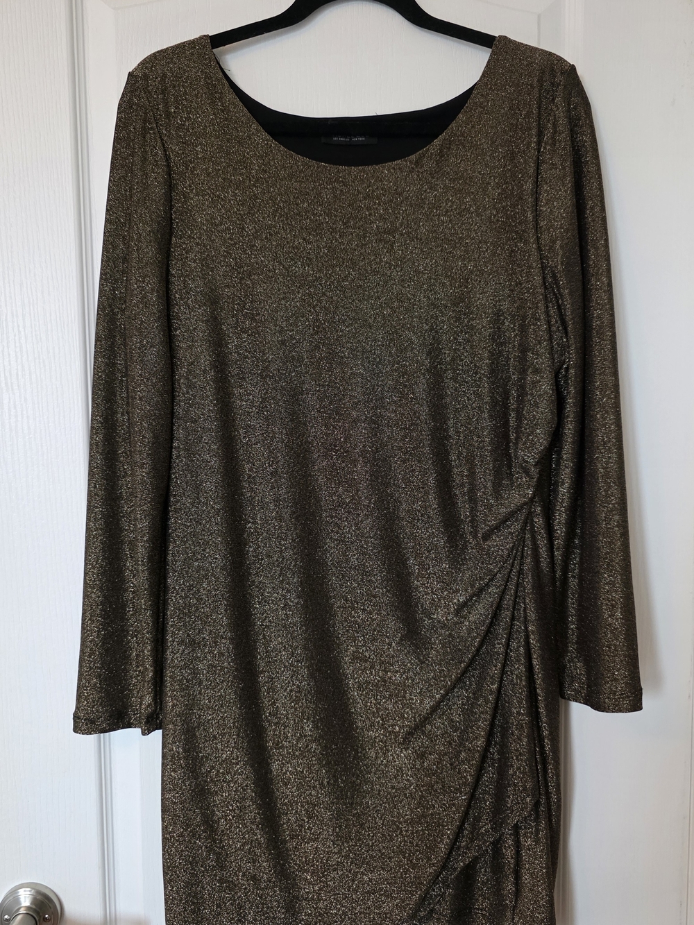 Rachel Zoe Metallic Bronze Long Sleeve Dress